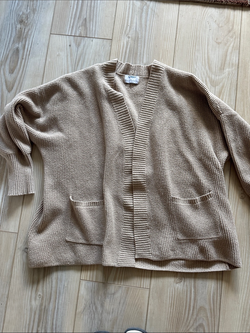 Old Navy Waffle Knit Open Front Cardigan